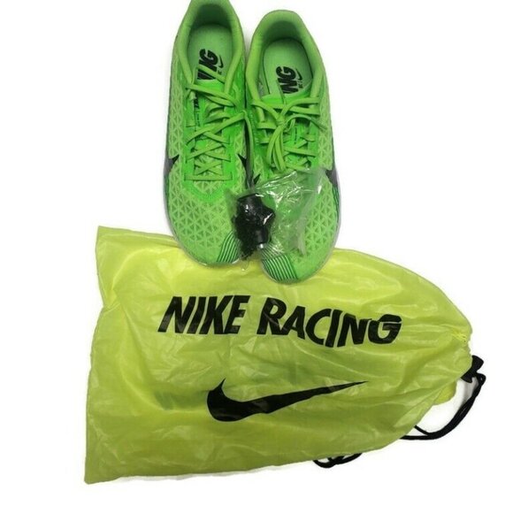 Nike Zoom Rival XS Track Running Racing Shoes w Spikes & Bag Electric Green 8.5 - Picture 5 of 9